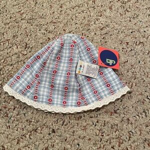 Gymboree Light Blue and Red Plaid Baby Reversible Hat